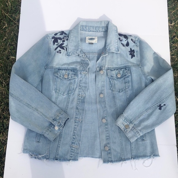 Old Navy Embroidered Jean Jacket - Picture 7 of 8